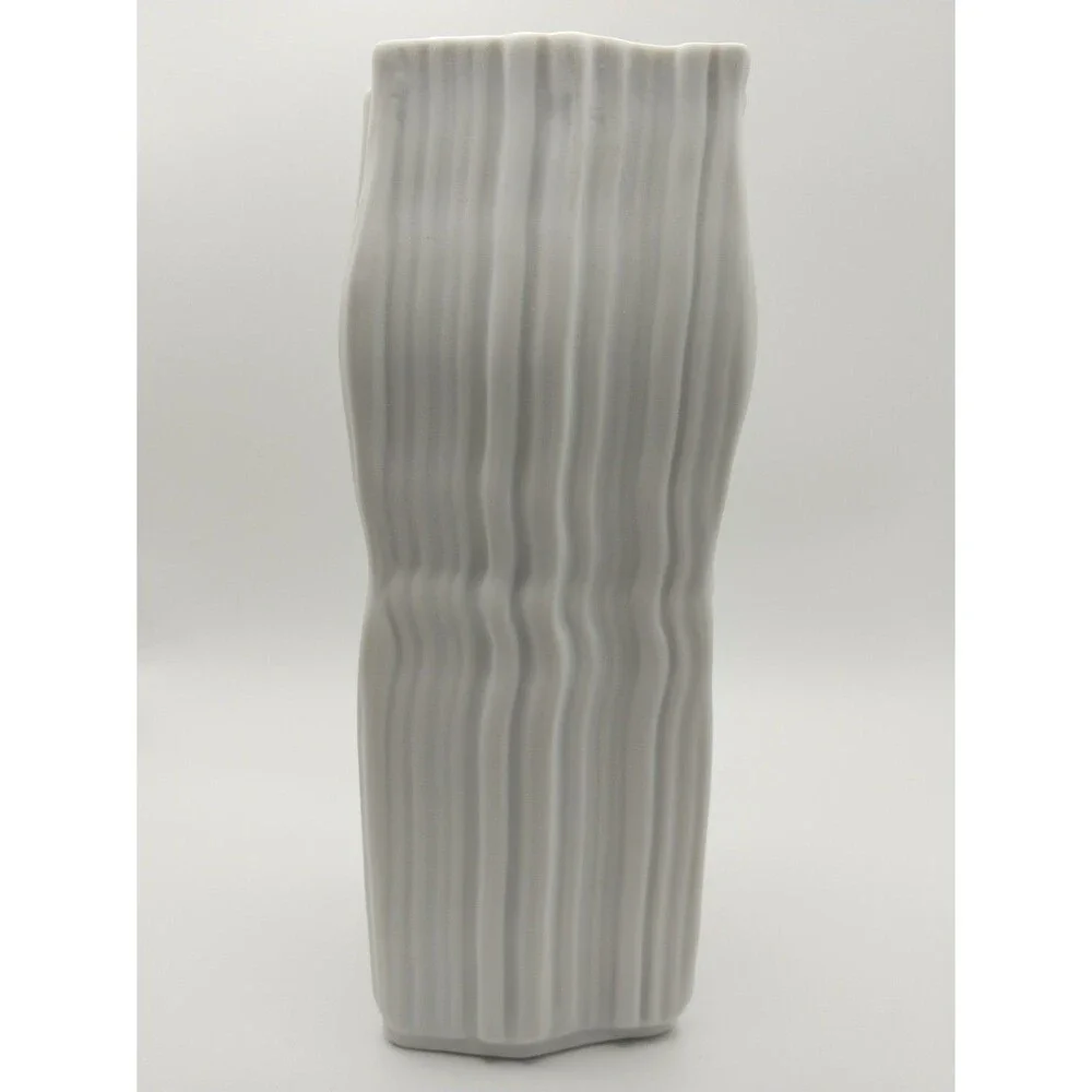 Vintage Naaman Artline White Porcelain Vase 8.25